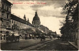 Budapest VI. Váci körút (Bajcsy-Zsilinszky út), Schleiner Zoltán üzlete, villamos (EB)