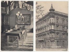 Budapest V. Magyar Testnevelés Háza. Alkotmány utca 3. Weszely rt. - 2 db RÉGI képeslap, belső