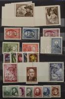 A 40-50-es évek sorai 4 blokkal 8 lapos közepes berakó 8 oldalán, hozzá korábbi és későbbi kiadások ...