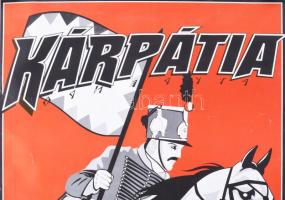 2014 Kárpátia zenei együttes, Kisvárda, koncertplakát huszár és ló illusztrációval. Feltekerve. Kise...