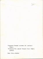 Temesvár, Timisoara; Templul evreiesc din cartierul Fabric / gyárvárosi zsinagóga / Fabric synagogue...