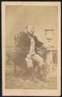 cca 1860 Moravetz Mihály, keményhátú fotó Kolb Péter pesti műterméből, 10,5×6,5 cm