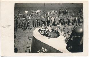 1917 Levico (Südtirol), az SP 4530-15 repülőgép géppuskaállása, osztrák-magyar katonák / WWI Austro-Hungarian K.u.k. military aircraft, soldiers. photo