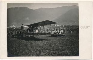 1917 Levico (Südtirol), első világháborús SIA SP3 4530 olasz felderítő és bombázó repülőgép / Savoia-Pomilio SP.3 WWI Italian military reconnaissance and bomber aircraft. photo