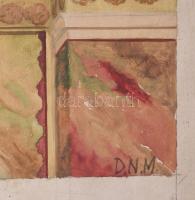 D. Némethy Miklós (1880-?), 3 db mű két hordozón: Bátyai r. k. templom díszítő vázlatai, második bol...