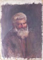 Jelzés nélkül: Szakállas férfi portréja, XX. sz. eleje. Olaj, karton. Szélein kissé sérült. Vetemedett. 73,5x52,5 cm.