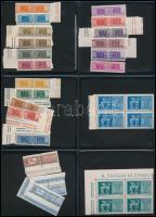 Gyűrűs berakó 23 db 8 férőhelyes és 17 db 12 férőhelyes tartóval, utóbbiban 100 db olasz postatiszta...