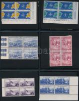 Gyűrűs berakó 23 db 8 férőhelyes és 17 db 12 férőhelyes tartóval, utóbbiban 100 db olasz postatiszta...