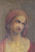 D. Némethy Miklós (1880-?): Vöröshajú lány portréja, 1942. Olaj, vászon. Jelezve jobbra lent. Fakere...