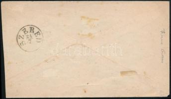 1871 Kőnyomatos 15kr díjjegyes boríték III. típus Szeredre, "DIÓSZEGH", Orbán szignóval