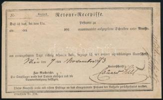 1873 Réznyomat 10kr tértivevényen Bécsbe, kiállítási minőségben, "GYOROK"
