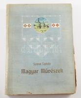 Szana Tamás: Magyar művészek. Műtörténelmi vázlatok képekkel. Bp., 1889, Hornyánszky, 251+2 p.+16 t. Szövegközti és egészoldalas illusztrációkkal. Közte neves művészek munkáival, köztük Strobl Alajos, Horovitz Lipót, Zala György, Lotz Károly, Feszty Árpád, Karlovszky Bertalan és mások. Kiadói aranyozott, festett, szecessziós egészvászon-kötésben, Gottermayer-kötésben, egy két lap széle sérüléssel, gerinc ragasztott.