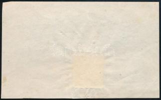 1850 6kr levél előlapján, a bélyegtől jobbra andráskereszt-végződés, "WAITZEN" - Csejtha