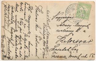 1914 Szászváros, Broos, Orastie; A szászvárosi Református Kún Kollégium 1914. évben végzett tanulói,...