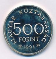 1992. 500Ft Ag "Károly Róbert" kapszulában T:AU (eredetileg PP) folt Adamo EM123