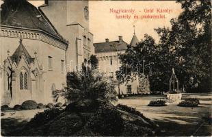 Nagykároly, Carei; Gróf Károlyi kastély és park. Csókás László kiadása / castle and park (EB)