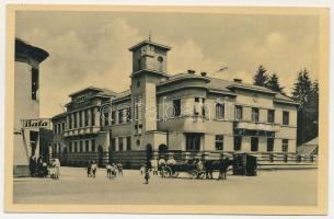 1939 Szolyva, Svalava, Svaljava, Szvaljava, Svaliava; községháza, Bata üzlet / town hall, shop (ázott / wet damage)