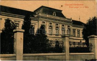 1909 Körmend, Állami polgári fiú és leány iskola. W.L. Bp. 2204. + "KÖRMEND - NÉMETÚJVÁR 368" vasúti mozgóposta bélyegző (Rb)