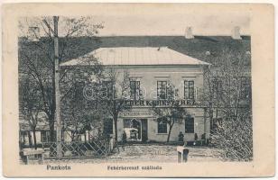 Pankota, Pancota; Fehérkereszt szálloda. Seprős Valter kiadása / hotel (r)