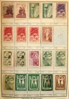 Kb 4.000 db bélyeg 7 db régi cserefüzetben, benne angol gyarmatok, francia gyarmatok, Németország, Europa CEPT, Argentína stb.