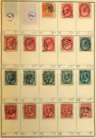 Kb 4.000 db bélyeg 7 db régi cserefüzetben, benne angol gyarmatok, francia gyarmatok, Németország, E...