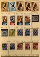 Kb 4.000 db bélyeg 8 db régi cserefüzetben, benne olasz gyarmatok, Svédország, Németország, Belgium, Ausztria stb.