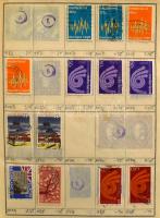 Kb 4.000 db bélyeg 8 db régi cserefüzetben, benne Németország, Europa CEPT, angol gyarmatok, Dél-Ame...