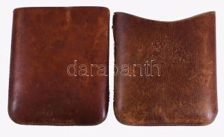 Bőr szivartartó, rajta címerrel, 14x11 cm