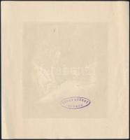 Buday György (1907-1990): Pipázó az íróasztalnál, 1934. Fametszet, papír, jelzett. Hátoldalán a művé...