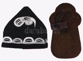 Tübetejka és bőr szütyő