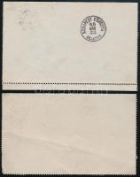 1888-1890 2 db zárt levelezőlap luxus "SZARVAS" + "GYŐR-SZABADHEGY" bélyegzéssel