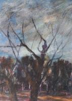 Rudnay Gy. jelzéssel: Vízparti. Olaj, farost. Sérült. 81x61 cm