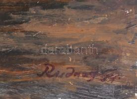 Rudnay Gy. jelzéssel: Vízparti. Olaj, farost. Sérült. 81x61 cm