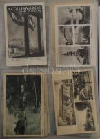 214 db RÉGI magyarországi város képeslap lefűzhető gyűrűs mappában, egy része Budapest / 214 pre-194...