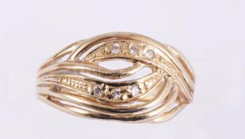 Arany (Au) gyűrű, 14k, m:58, jelzett, bruttó 3,2g