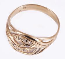 Arany (Au) gyűrű, 14k, m:58, jelzett, bruttó 3,2g