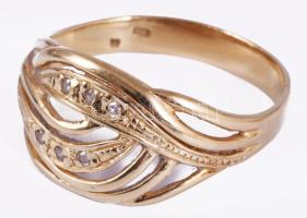 Arany (Au) gyűrű, 14k, m:58, jelzett, bruttó 3,2g