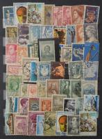 Szép görög tétel, 1.200-1.300 főleg képes bélyeg 16 vastag fekete lapos megtömött A4-es berakóban