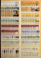 Angol, szovjet, német és magyar tízes rendező, 4.800 bélyeg 12 lapos nagyalakú berakóban