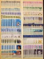 Angol, szovjet, német és magyar tízes rendező, 4.800 bélyeg 12 lapos nagyalakú berakóban