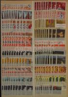 Angol, szovjet, német és magyar tízes rendező, 4.800 bélyeg 12 lapos nagyalakú berakóban