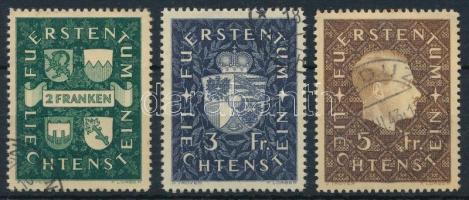 Liechtenstein 1939 Mi 183-185 (Mi EUR 120,-)