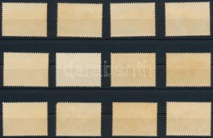 Kínai Népköztársaság 1960 Aranyhalak Mi 534-545 (Mi EUR 1.200.-) ( gumihibák, Mi 543 sarokfog hiány ...