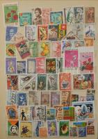 Francia gyarmatok több száz bélyeg 12 vastag fekete lapos nagyalakú berakóban