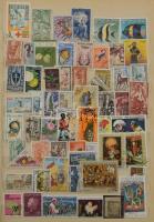 Francia gyarmatok több száz bélyeg 12 vastag fekete lapos nagyalakú berakóban