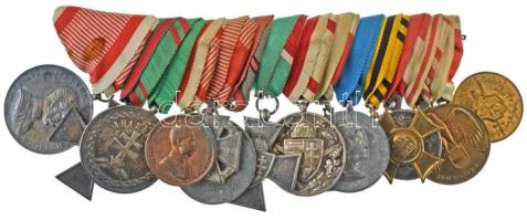 1902-1940. Vitéz Görgényi Sándor (Rojt/Bojt 1891 - Don-kanyar 1943, eltűnt) 14xklf kitüntetése pánto...