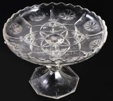 Antik préselt talpas tortatál, d: 23 cm, m: 16 cm