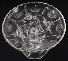 Antik préselt talpas tortatál, d: 23 cm, m: 16 cm