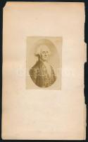 cca 1860 George Washington (1732-1799) politikus, rajz nyomán készült fénykép, 8×5 cm