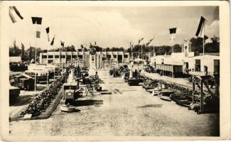 1949 Budapest XIV. Nemzetközi Őszi Vásár, gépek, autóbuszok + So. Stpl. (gyűrődések / creases)